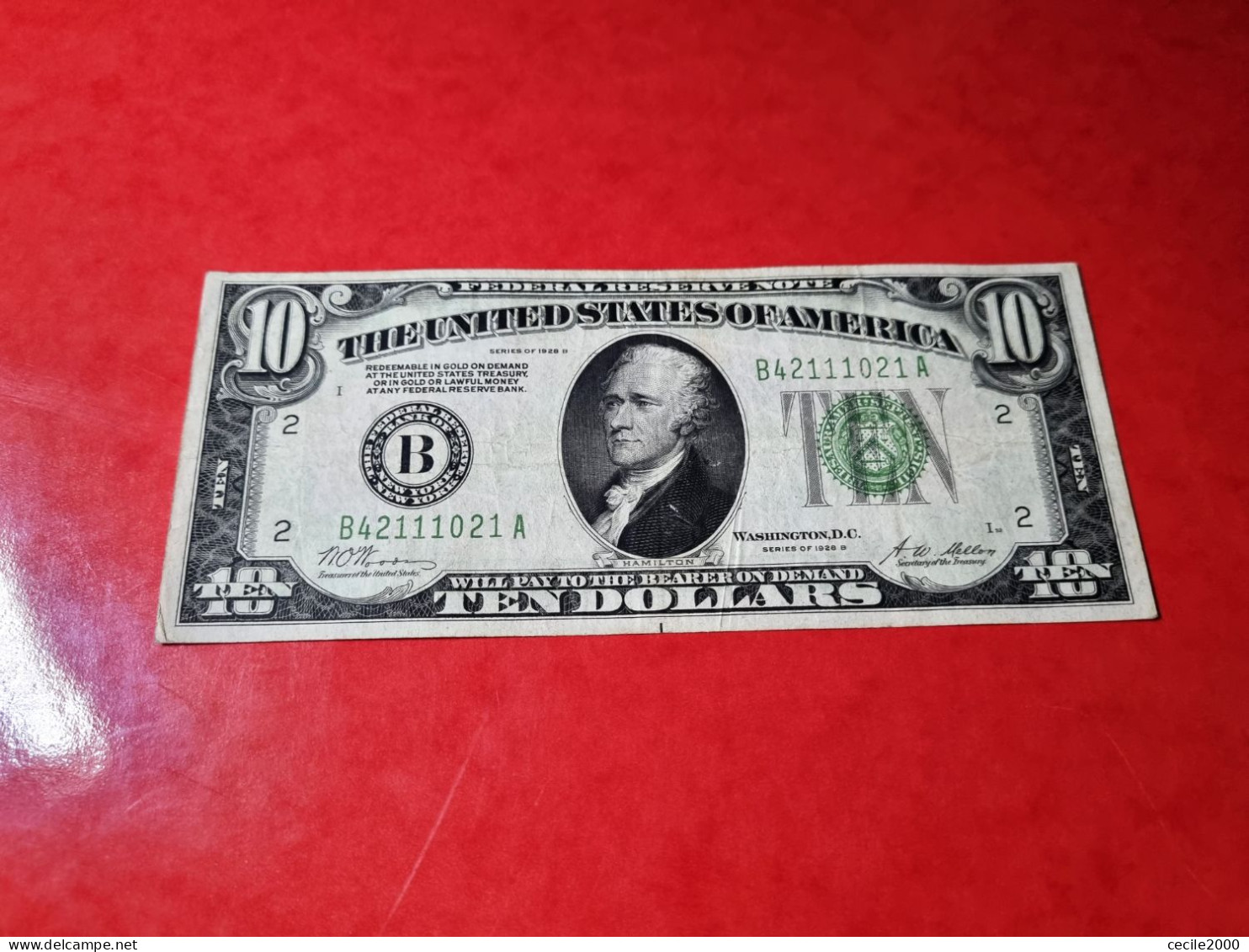 1928 USA $10 DOLLARS *GOLD ON DEMAND NY* UNITED STATES BANKNOTE XF BILLETE ESTADOS UNIDOS *COMPRAS MULTIPLES CONSULTAR* - Biljetten Van De Verenigde Staten (1928-1953)