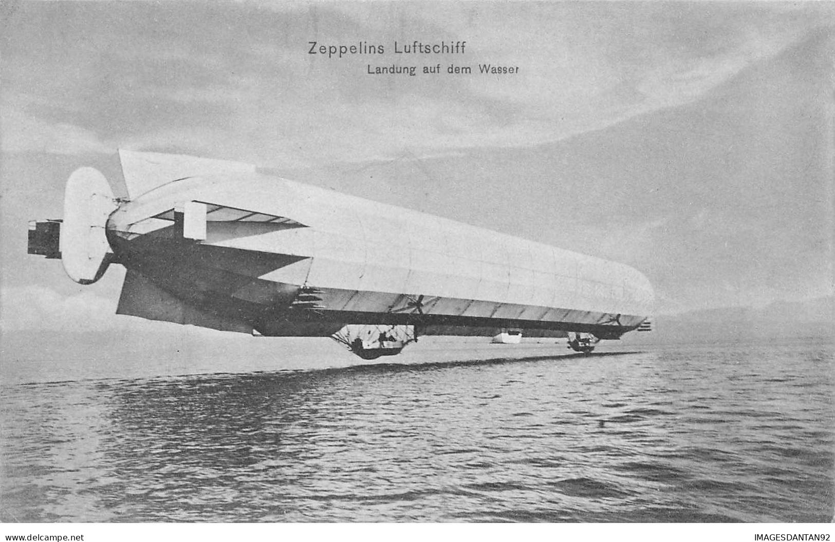 DIRIGEABLES AF#DC651 AVIATION ZEPPELINS LUFTSCHIFF LANDUNG AUF DEM WASSER - Zeppeline