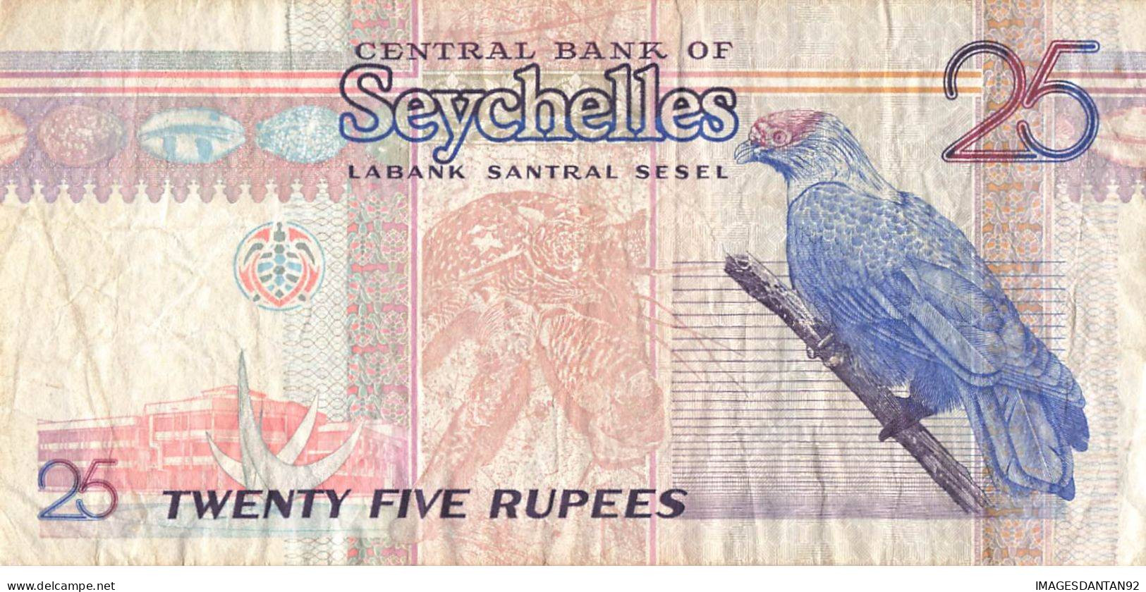 SEYCHELLES 25 ET 10 RUPEES BANK NOTE - Seychellen