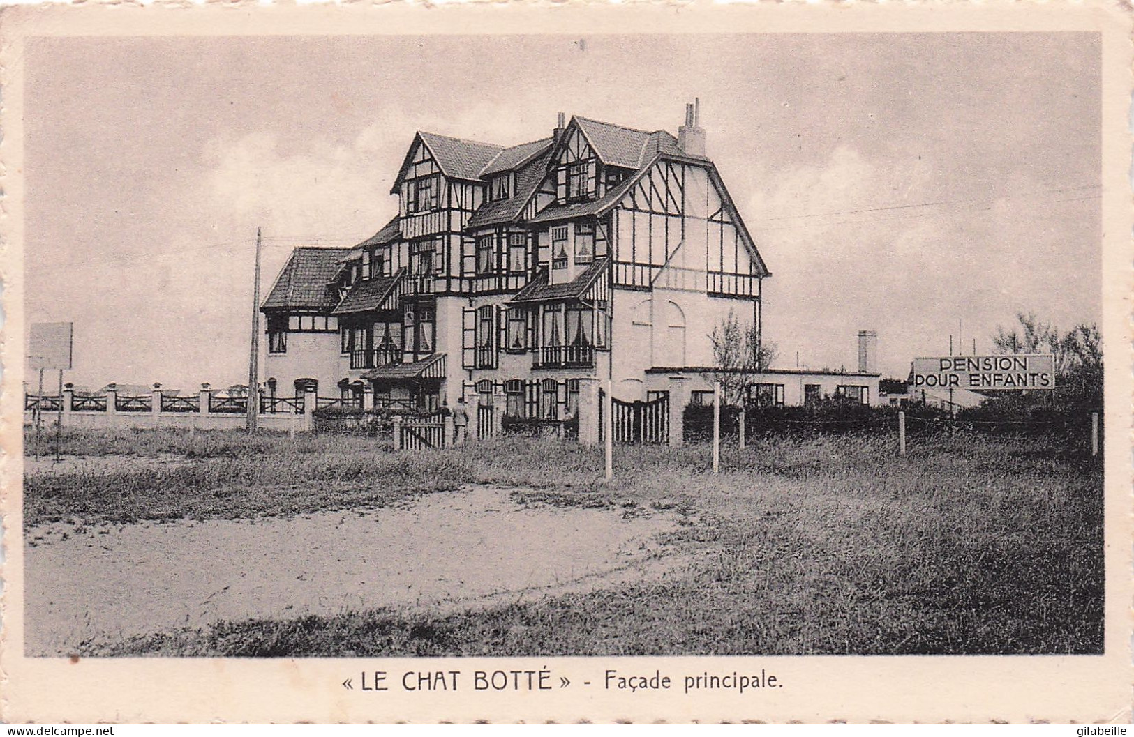 De Haan - KLEMSKERKE - Pension Pour Enfants - " Le Chat Botté " -  Facade Principale - De Haan