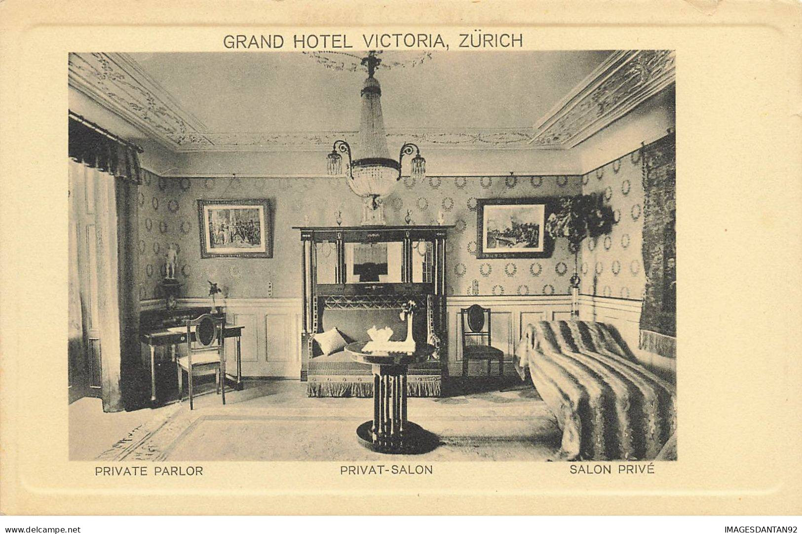 SUISSE AF#DC764 ZURICH GRAND HOTEL VICTORIA LE SALON PRIVE - Zürich