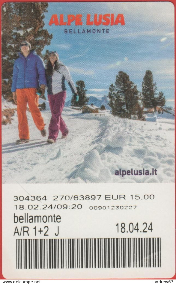 ITALIA - ITALY - ITALIE - 2024 - Bellamonte, Alpe Lusia - Andata/Ritorno Junior - Used - Autres & Non Classés