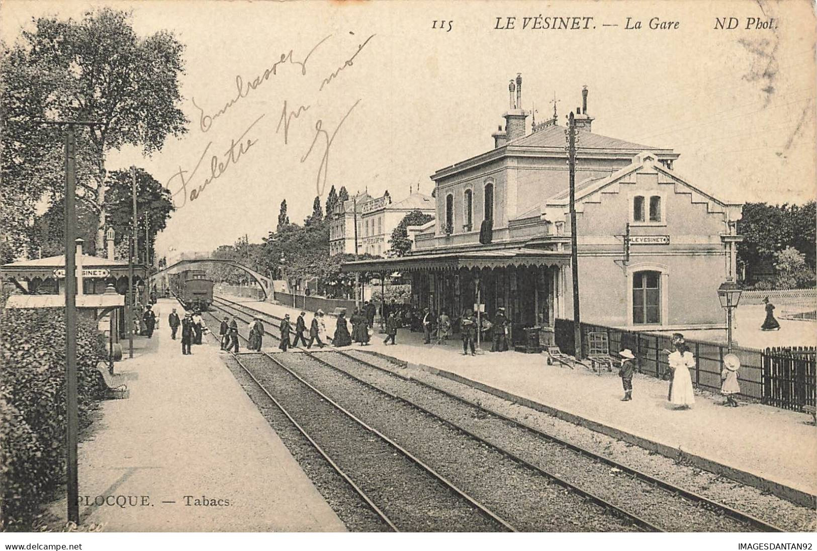 78 LE VESINET  AH#AL00749 LA GARE TRAIN LOCOMOTIVE - Le Vésinet