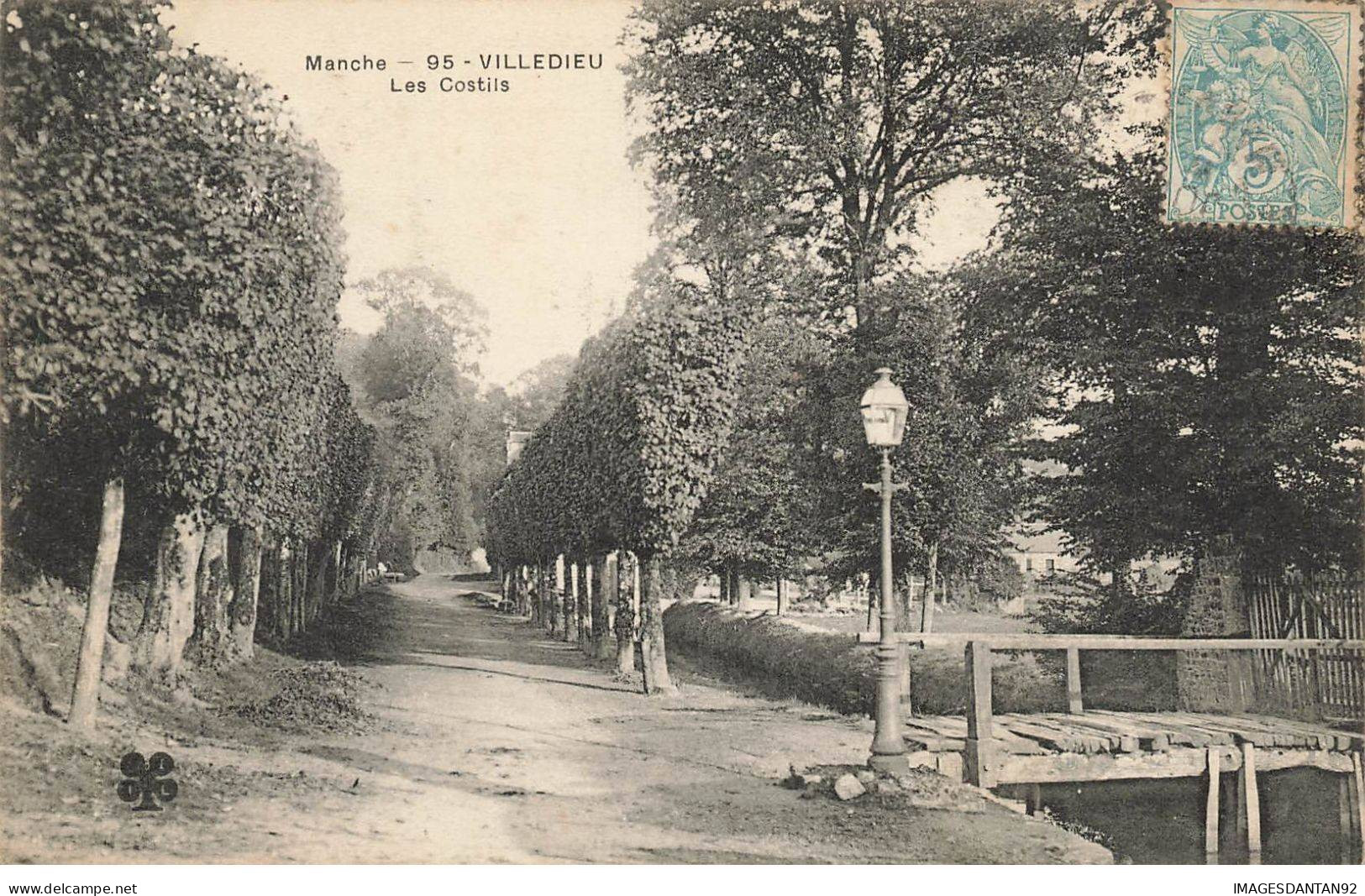 50 VILLEDIEU AI#DC371 LES COSTILS PETIT PONT EN BOIS ALLEE ARBOREE - Villedieu