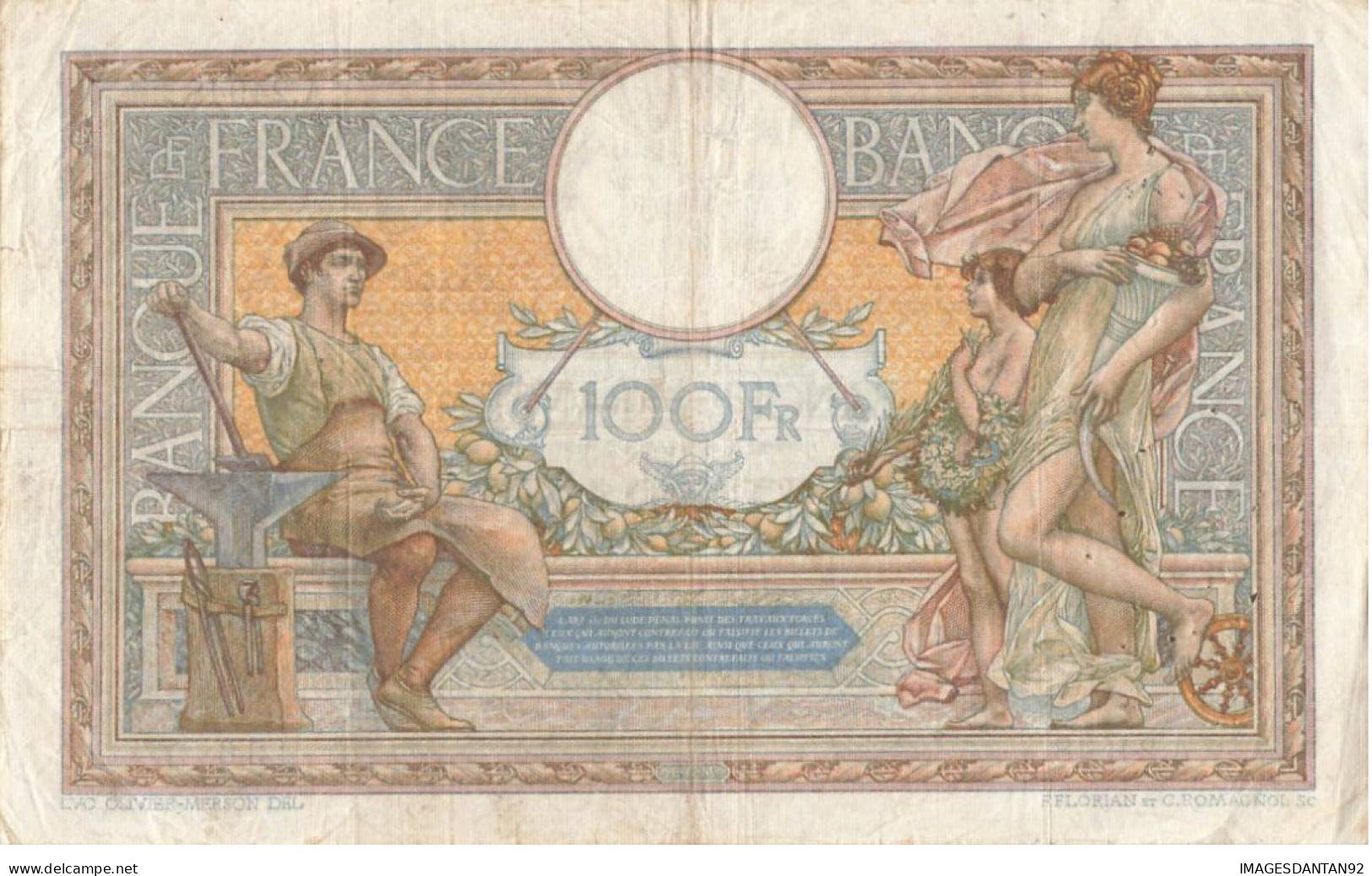100 Francs LUC OLIVIER MERSON 1929 - 100 F 1908-1939 ''Luc Olivier Merson''