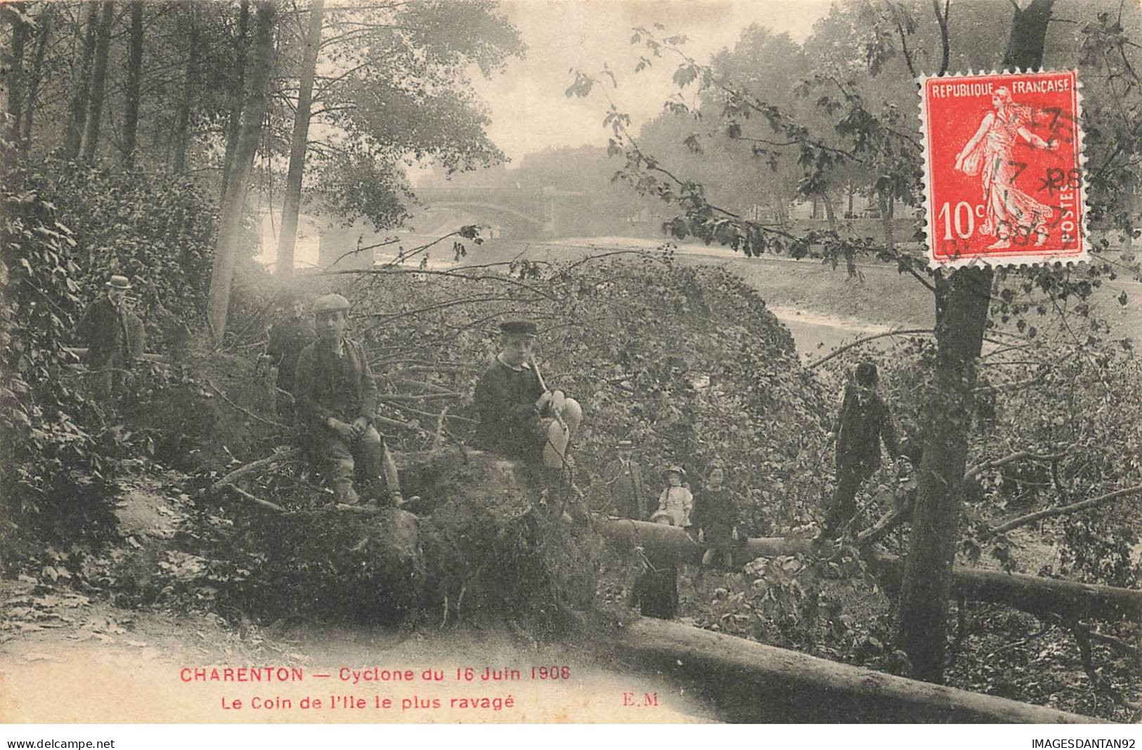 94 CHARENTON AH#AL00853 CYCLONE DU 16 JUIN 1908 LE COIN DE L ILE LE PLUS RAVAGE - Charenton Le Pont