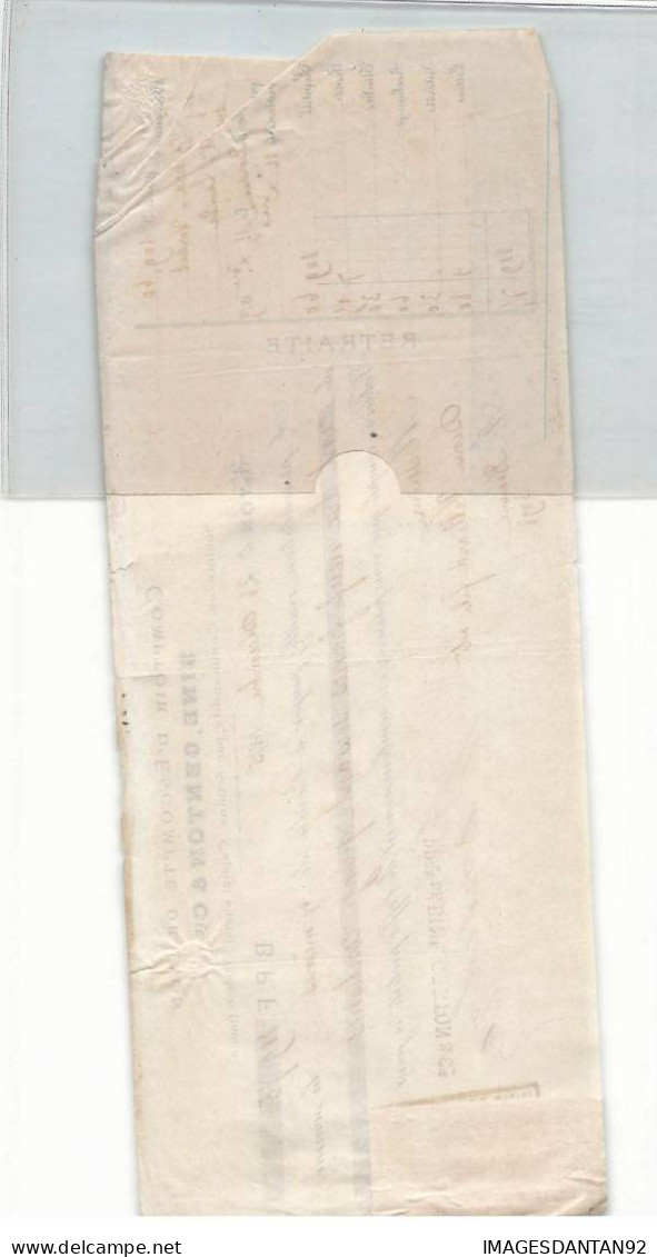 FISCAUX EFFET N 184A 20 C GROUPE ALLEGORIQUE 1875 DENIS VILLIARD BEAUNE - Altri & Non Classificati
