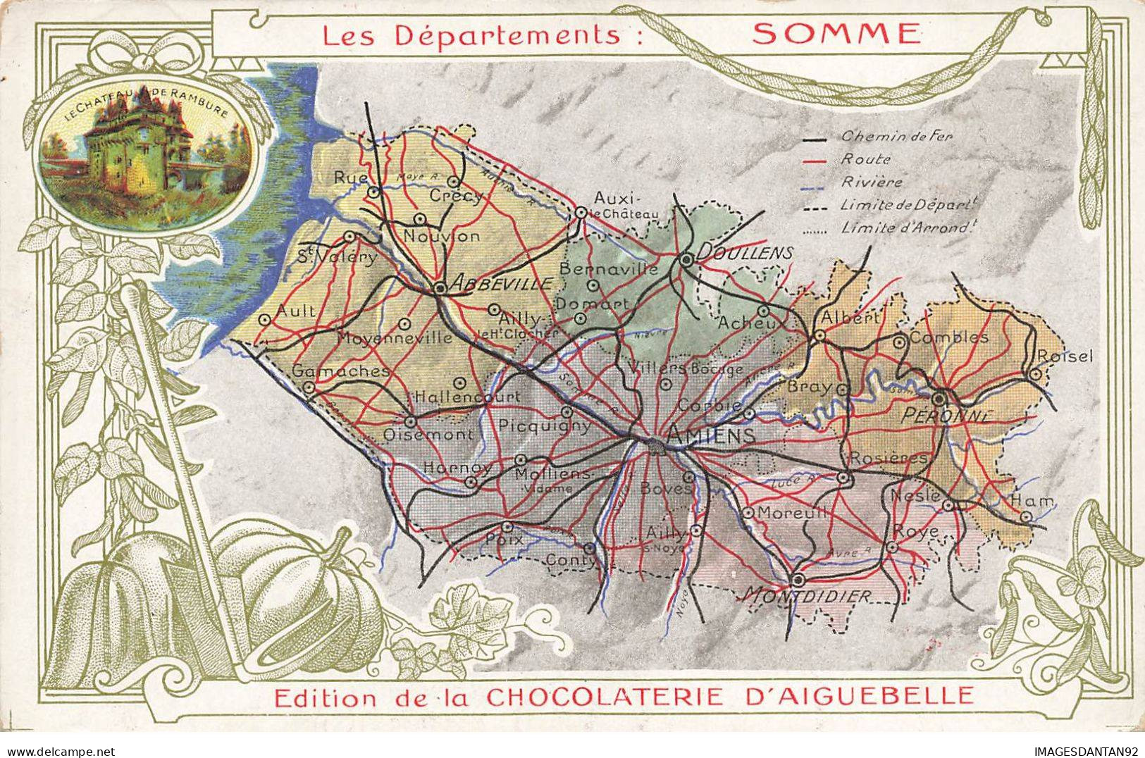 CHROMOS AG#MK946 DEPARTEMENT DE LA SOMME PICARDIE CHOCOLATERIE D AIGUEBELLE - Aiguebelle