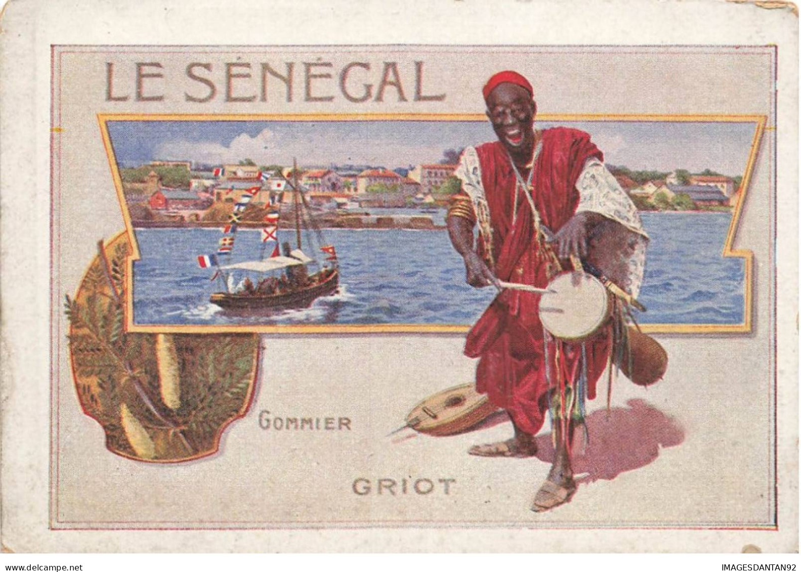 CHROMOS AG#MK1045 LE SENEGAL GOMMIER GRIOT CHICOREE EXTRA LEROUX - Thee & Koffie