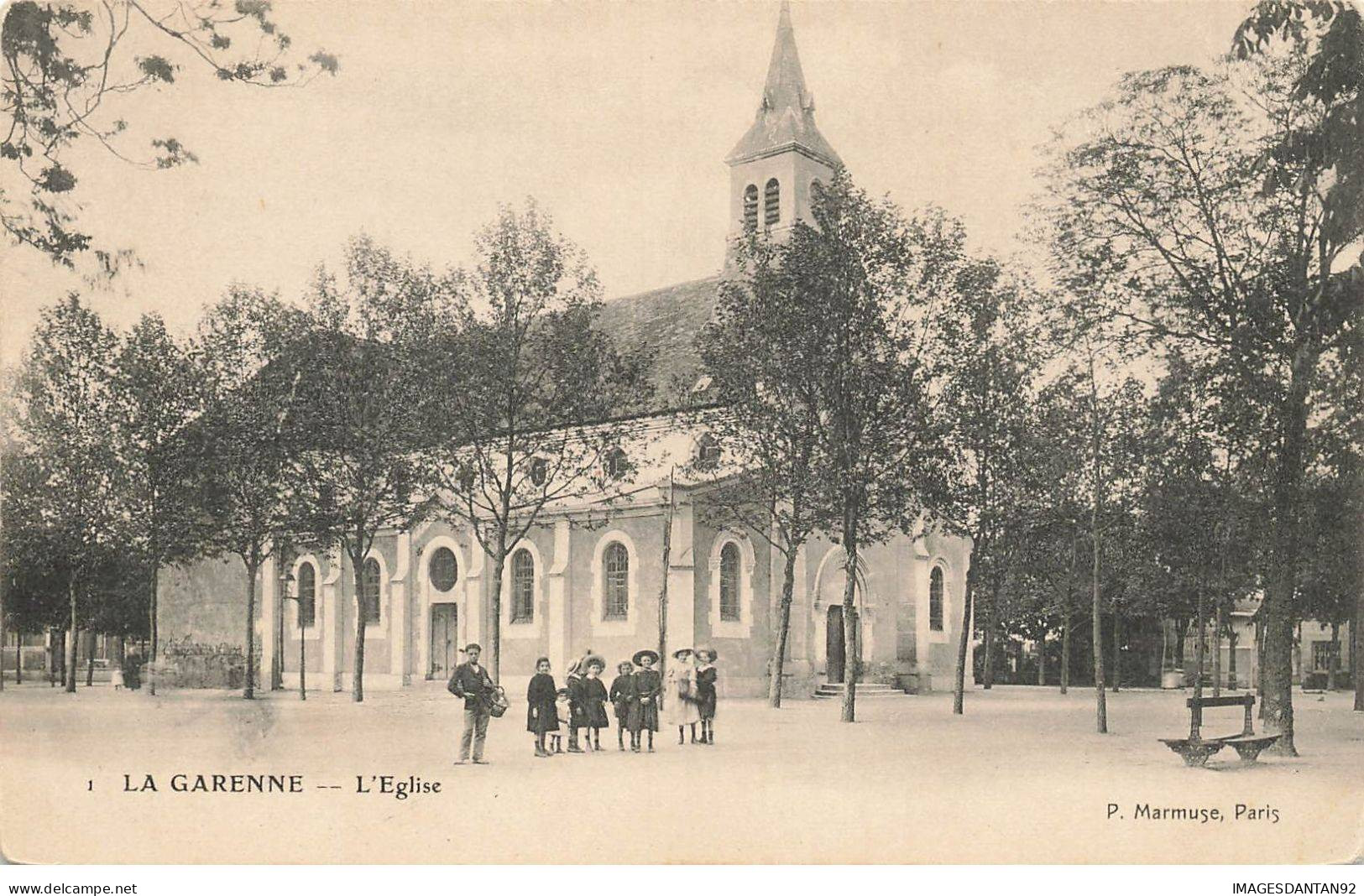 92  LA GARENNE COLOMBES AH#AL00825 L EGLISE - La Garenne Colombes