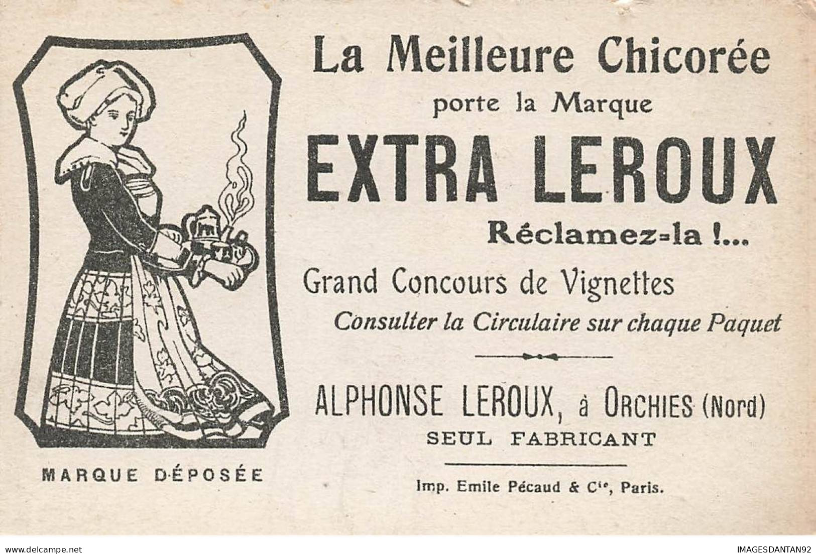 CHROMOS AG#MK1034 LES BOULES DE NEIGE MOIS NOVEMBRE LE SAGITTAIRE CHICOREE ALPHONSE LEROUX A ORCHIES NORD - Tea & Coffee Manufacturers