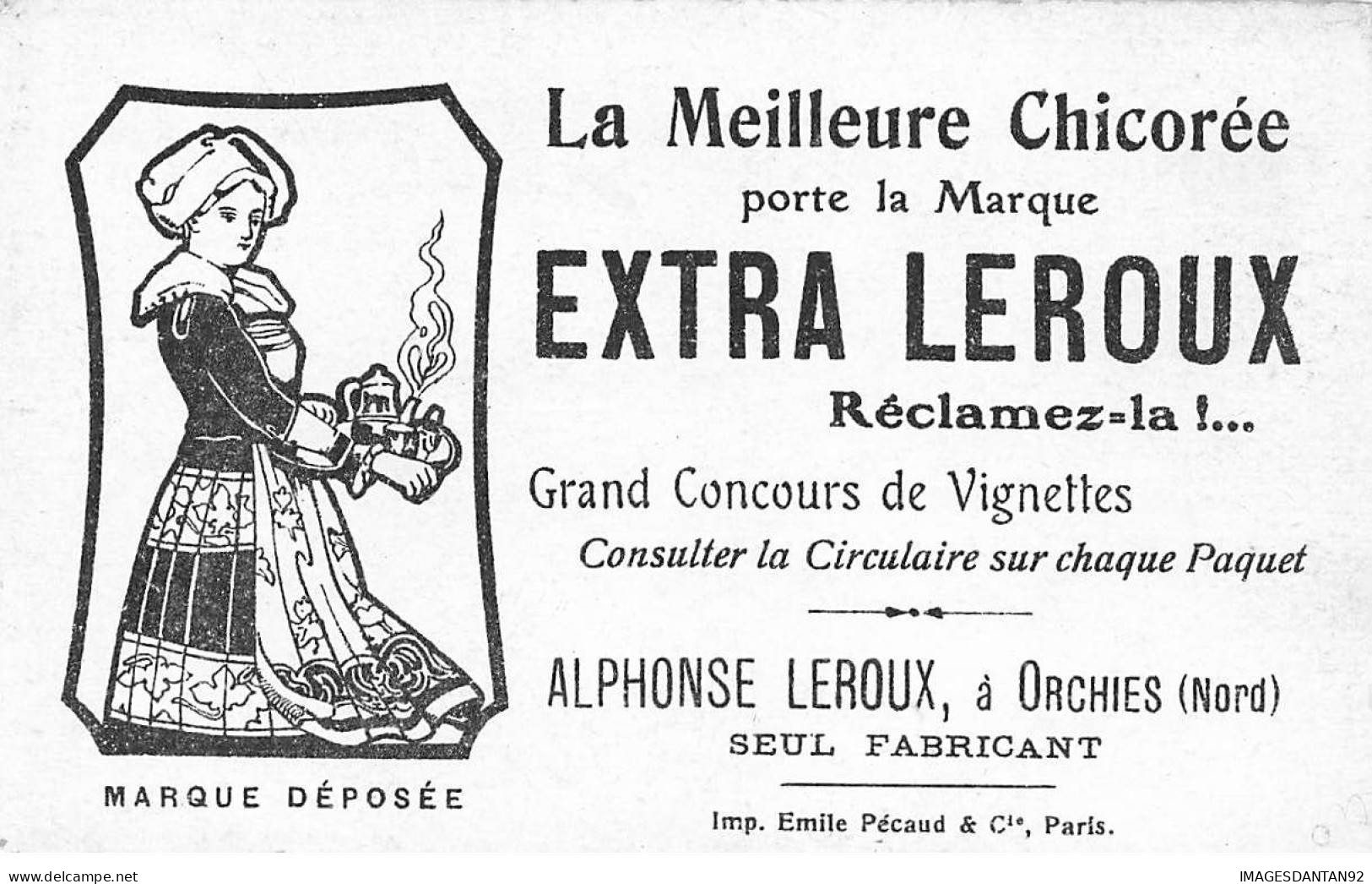 CHROMOS AG#MK1023 LA VIELLE CHICOREE ALPHONSE LEROUX A ORCHIES NORD - Thee & Koffie