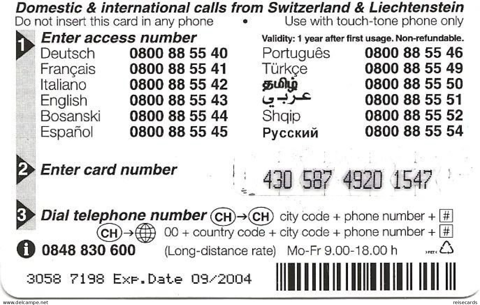 Liechtenstein: TelecomFL - Monkey 09/04 - Liechtenstein