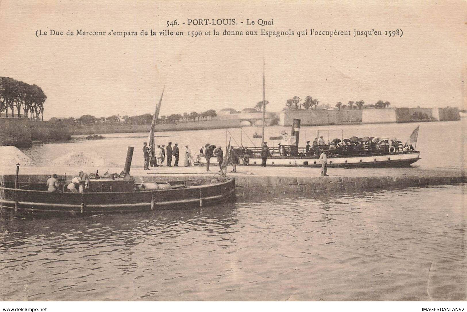 56 PORT LOUIS  AH#AL00522 LE QUAI AVEC BATEAUX - Port Louis