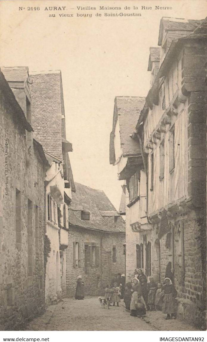 56 AURAY  AH#AL00513 VIELLES MAISONS DE L RUE NEUVE AU VIEUX BOURG DE ST GOUSTAN - Auray