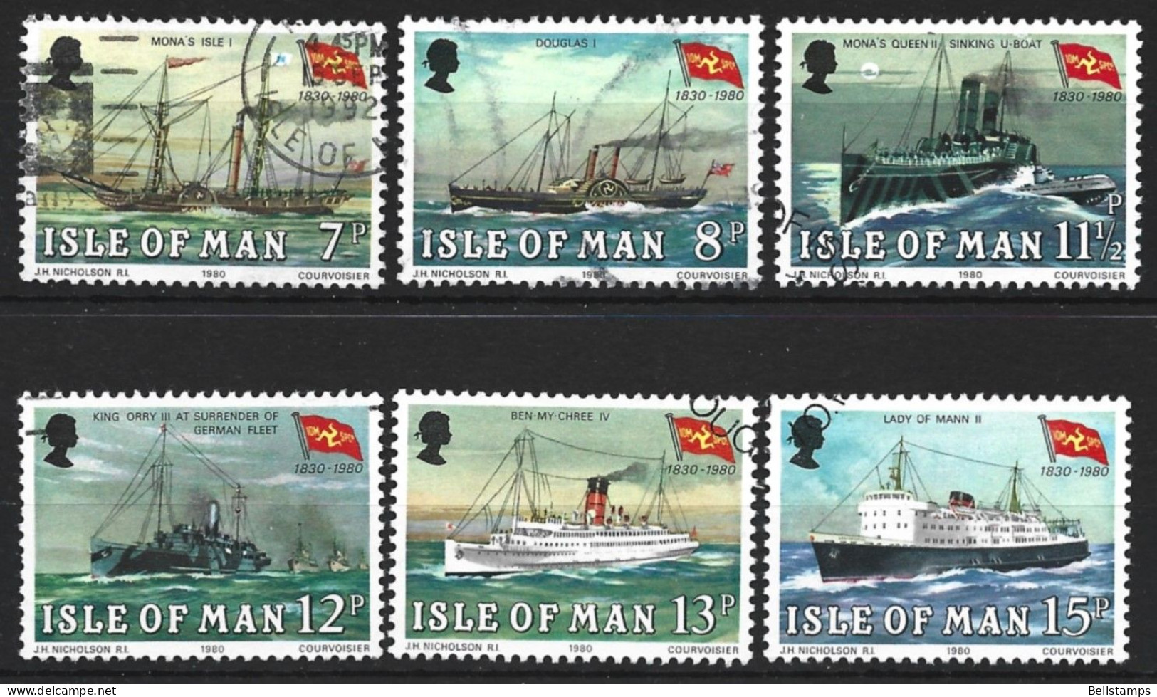 Isle Of Man 1980. Scott #168-73 (U) Steam Packet Co.  (Complete Set) - Isle Of Man