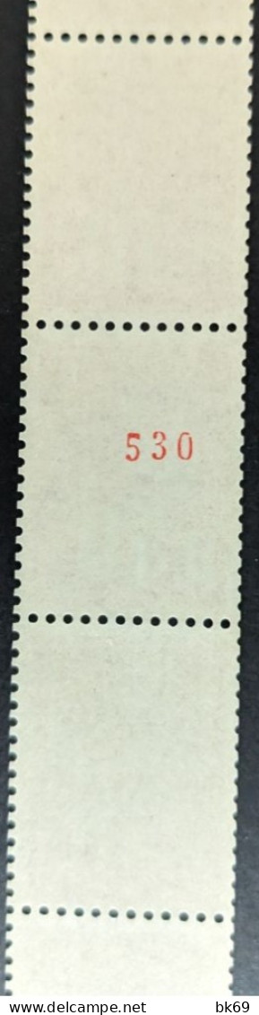 61** Béquet 50c Marianne 1664 Sans Phosphore Roulette De 11 Timbres Avec 1 N° Rouge - Coil Stamps