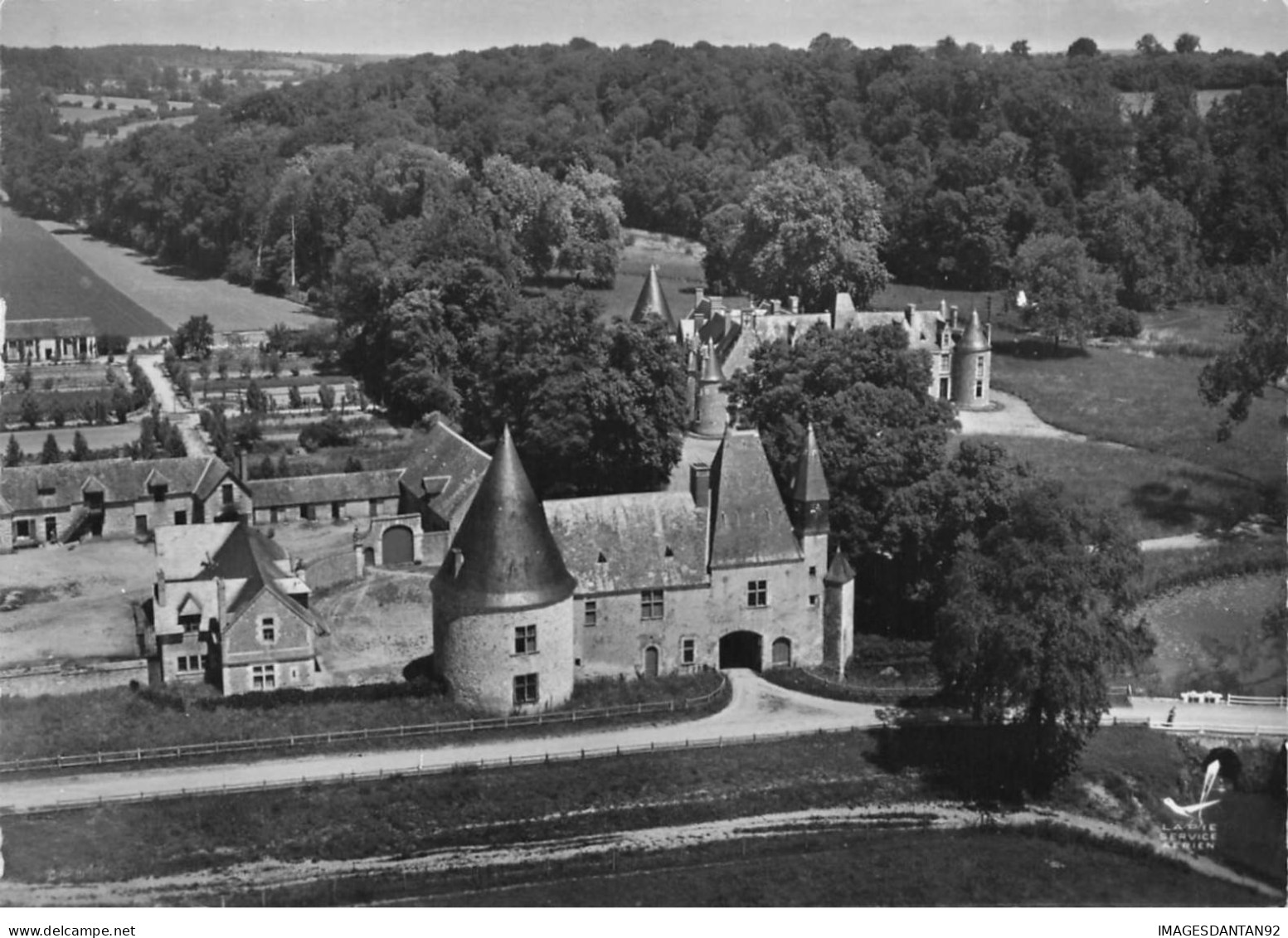 72 TUFFE AK#DC622 VUE AERIENNE LE CHATEAU ET LA FERME DE CHERONNE - Tuffe