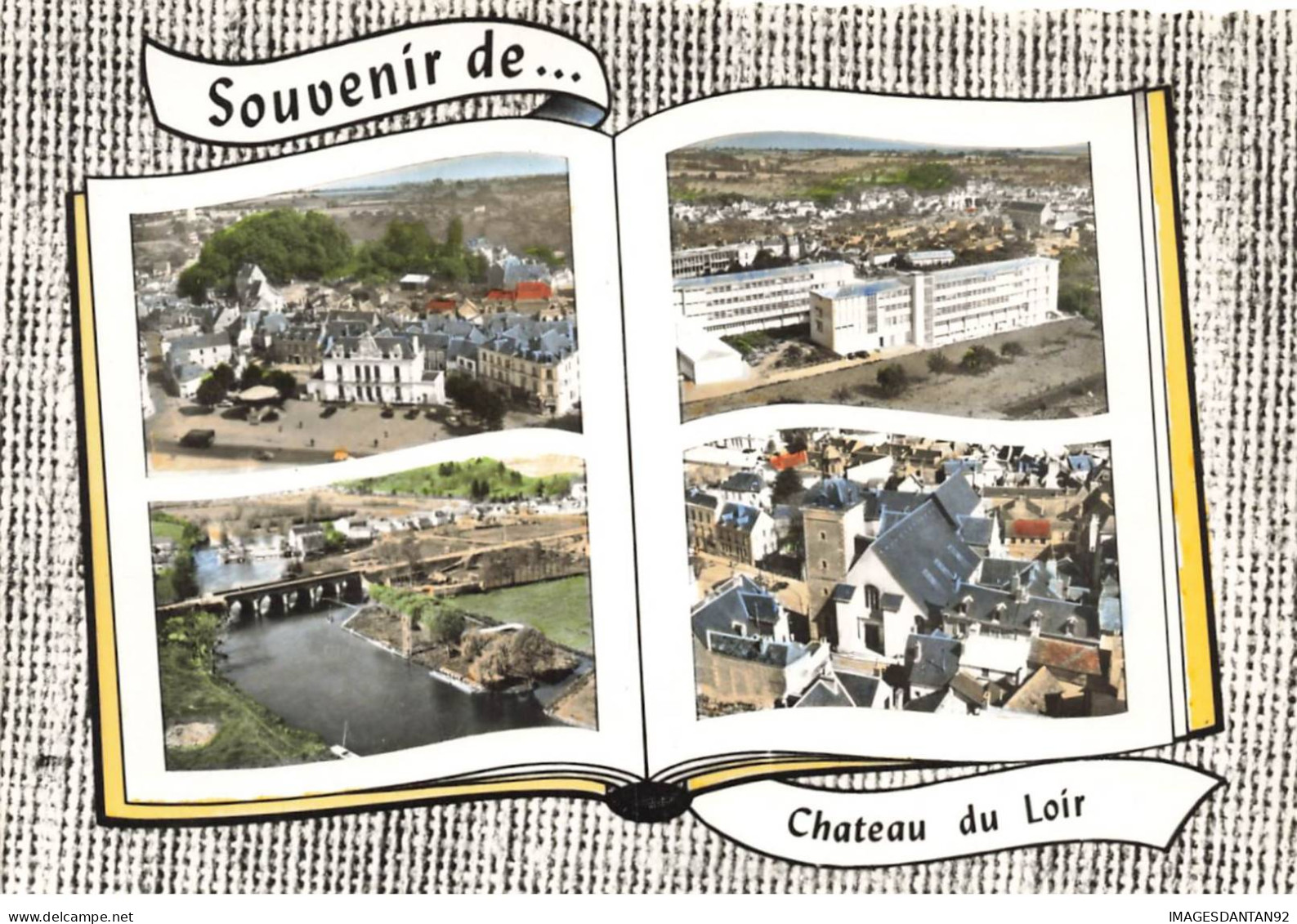 72 CHATEAU DU LOIR AK#DC593 MULTI-VUES AERIENNES SOUVENIR L EGLISE LE PONT SUR LE LOIR - Chateau Du Loir