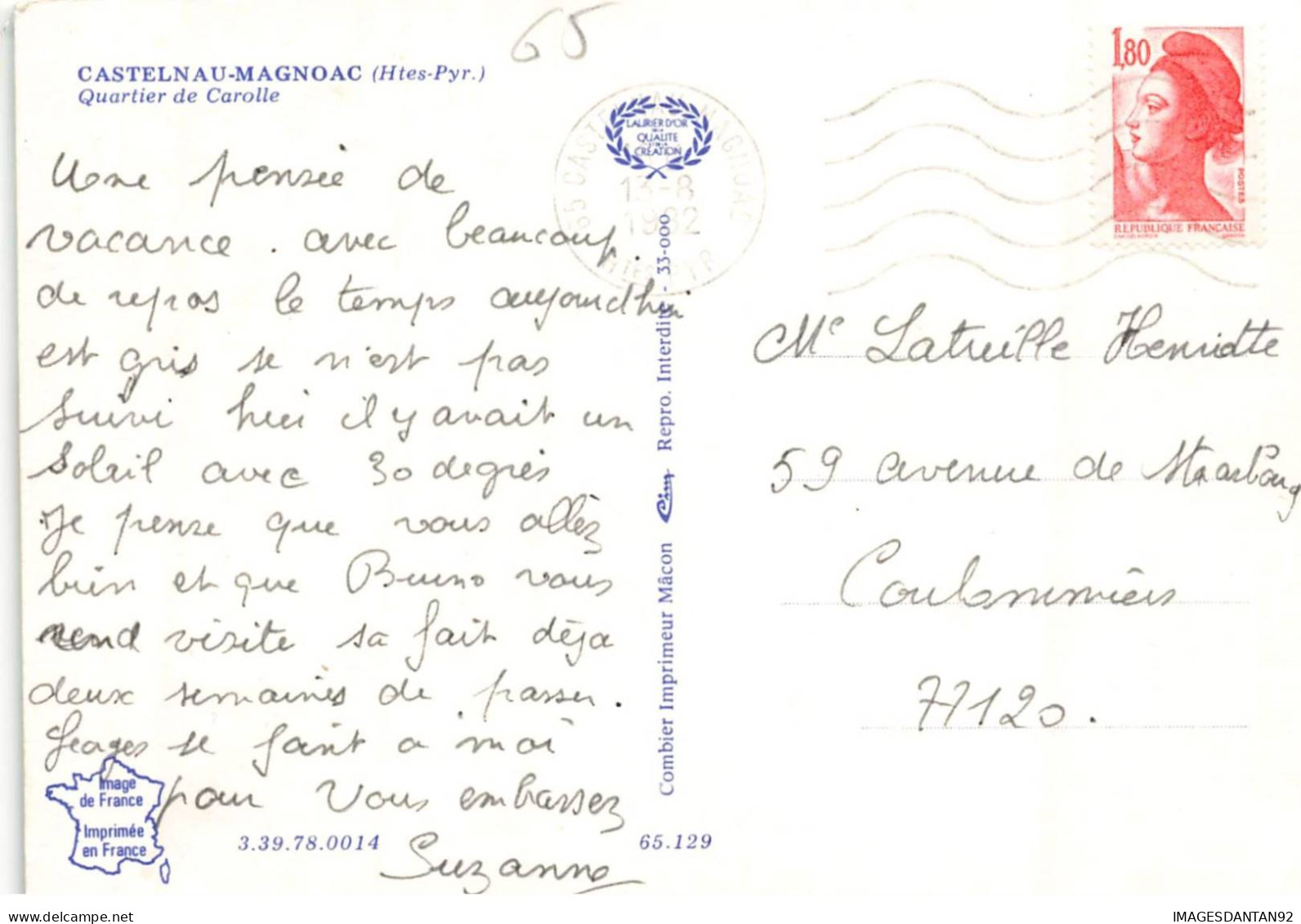 65 CASTELNAU MAGNOAC AK#DC564 LE QUARTIER DE CAROLLE - Castelnau Magnoac