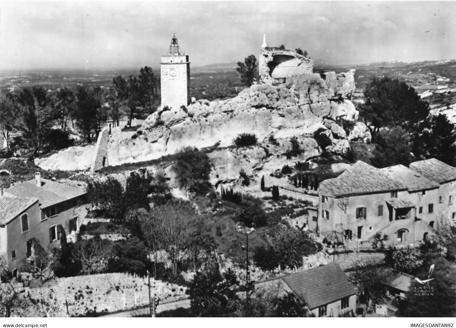 13 EYGALIERES AJ#MK236 LE VIEL EYGALIERES LA TOUR DE L HORLOGE ET LA VIERGE VUE AERIENNE NUM 5 - Eyguieres