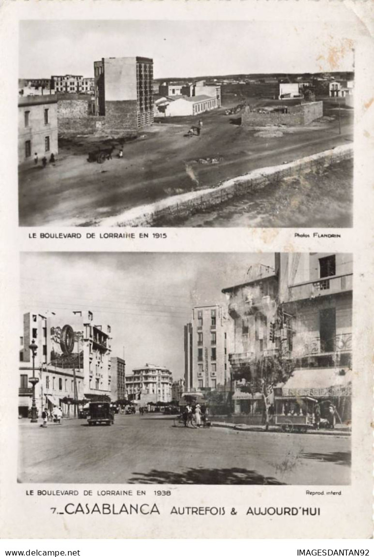 MAROC AM#DC404 CASABLANCA AUTREFOIS BOULEVARD DE LORRAINE 1915 AUJOURD HUI EN 1938 - Rabat