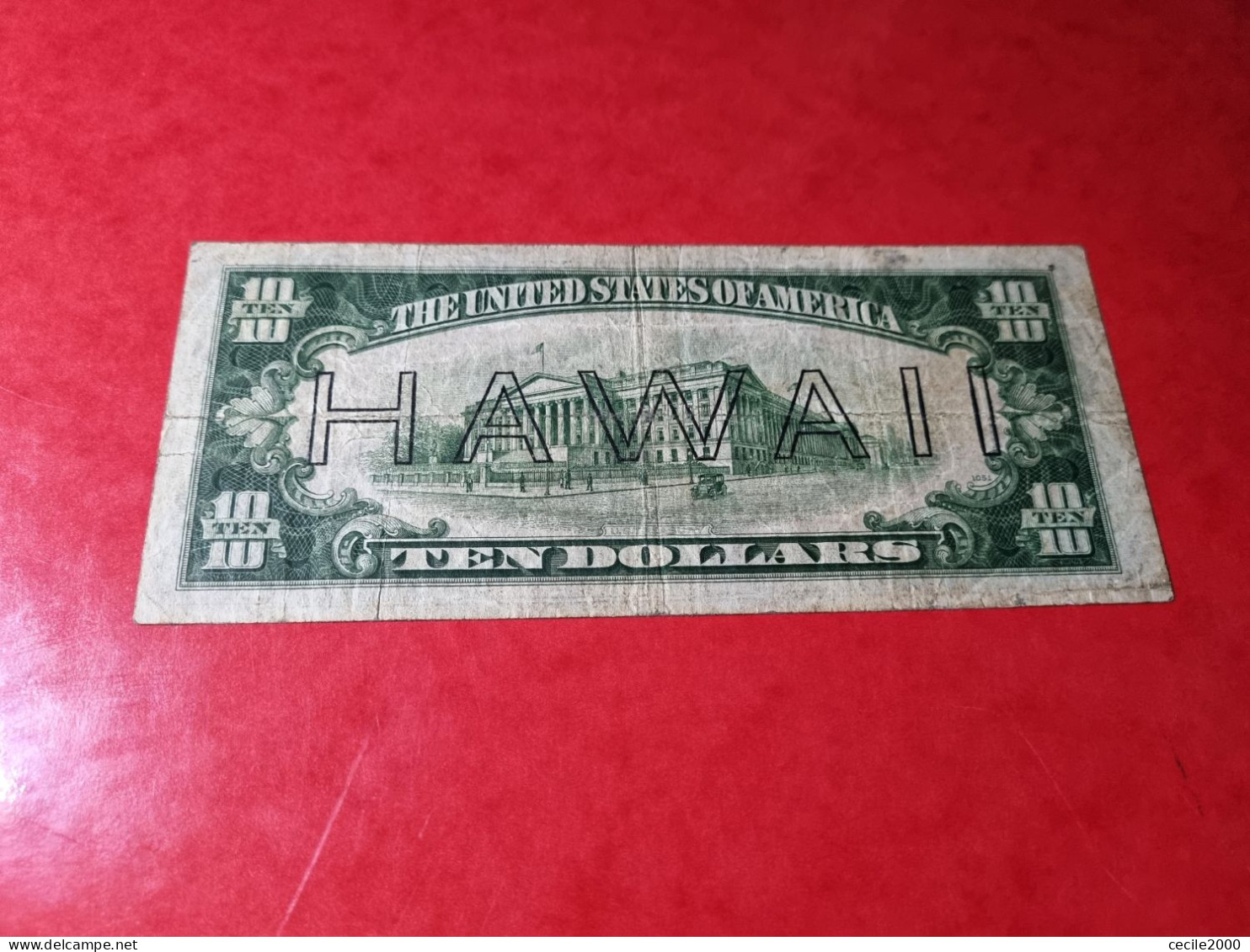 1934A USA $10 DOLLARS *HAWAII WWII NOTE* UNITED STATES BANKNOTE VF BILLETE ESTADOS UNIDOS *COMPRAS MULTIPLES CONSULTAR - Hawaii, Nordafrika (1942)