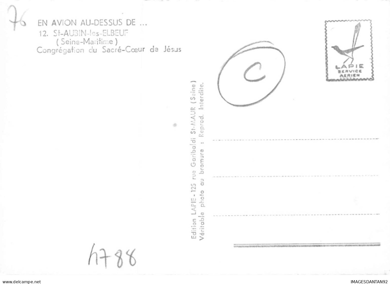 76 SAINT AUBIN LES ELBEUF AJ#MK679 CONGREGATION DU SACRE COEUR DE JESUS VUE AERIENNE NUM 12 - Elbeuf