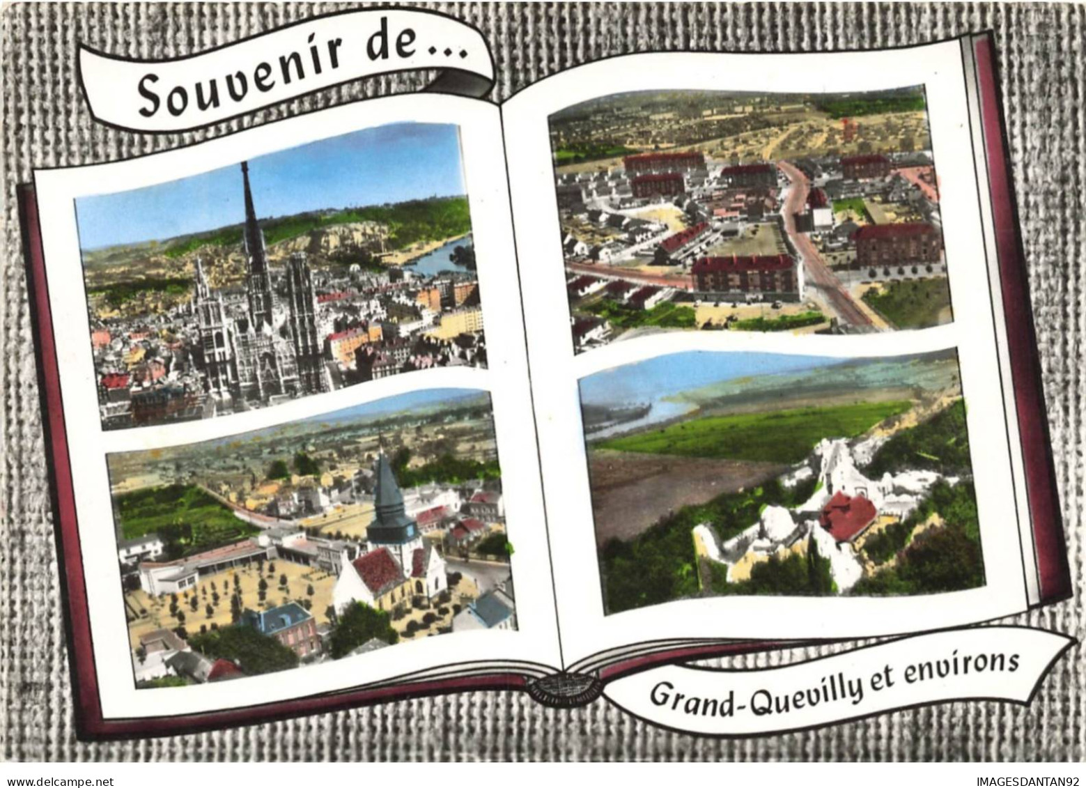 76 GRAND QUEVILLY AJ#MK652 SOUVENIR MULTI VUES EGLISE CHATEAU CATHEDRALE - Le Grand-Quevilly