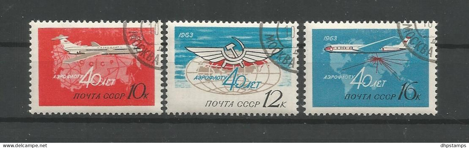 Russia 1963 Aviation Y.T. A 115/117 (0) - Used Stamps