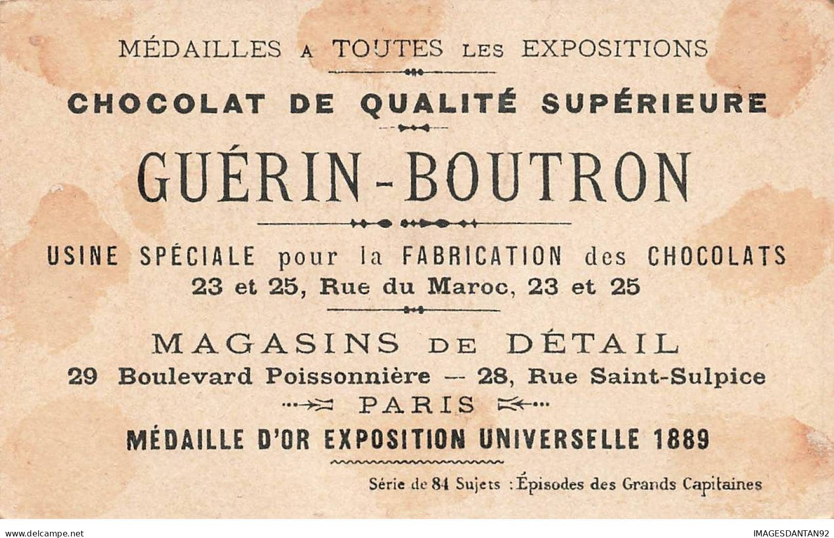CHROMOS AO#AL00079 CHOCOLAT GUERIN BOUTRON PARIS A LA BATAILLE DE VALMY 1793 - Guérin-Boutron