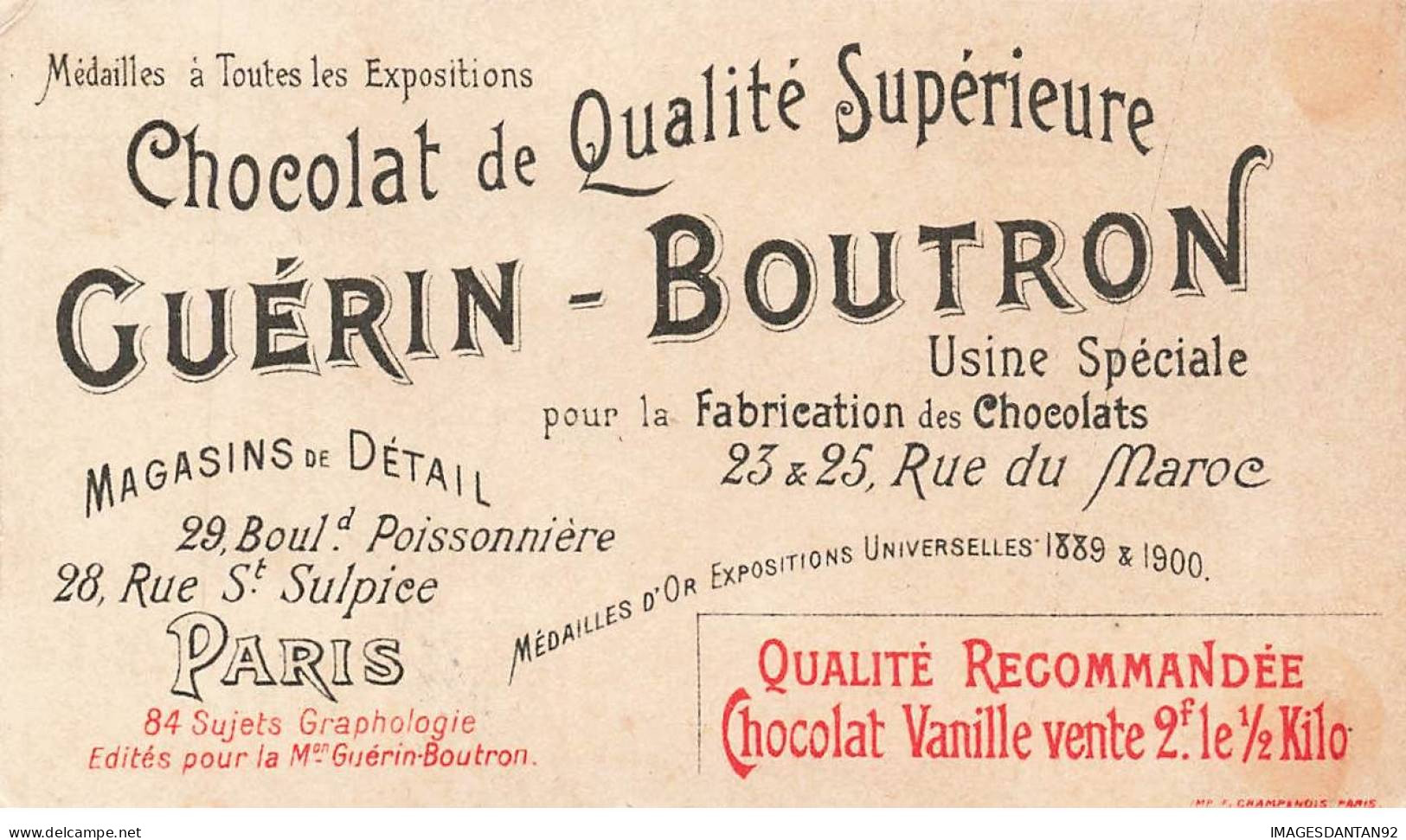 CHROMOS AO#AL00076 CHOCOLAT GUERIN BOUTRON PARIS TIMIDITE - Guerin Boutron