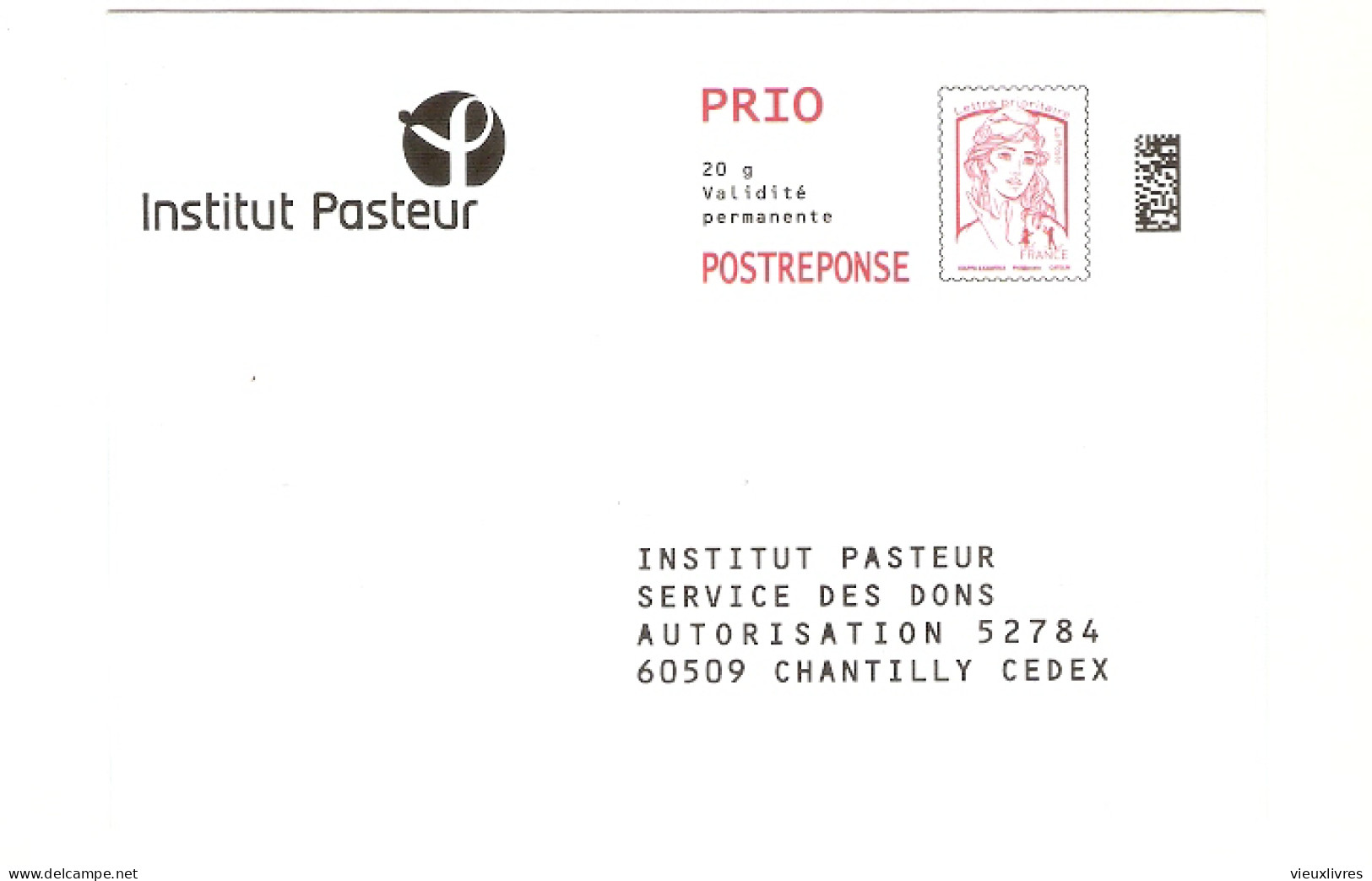 182029 Institut Pasteur  Prêt-à-poster Ciappa Kawena Entier Postal PAP - PAP : Antwoord /Ciappa-Kavena