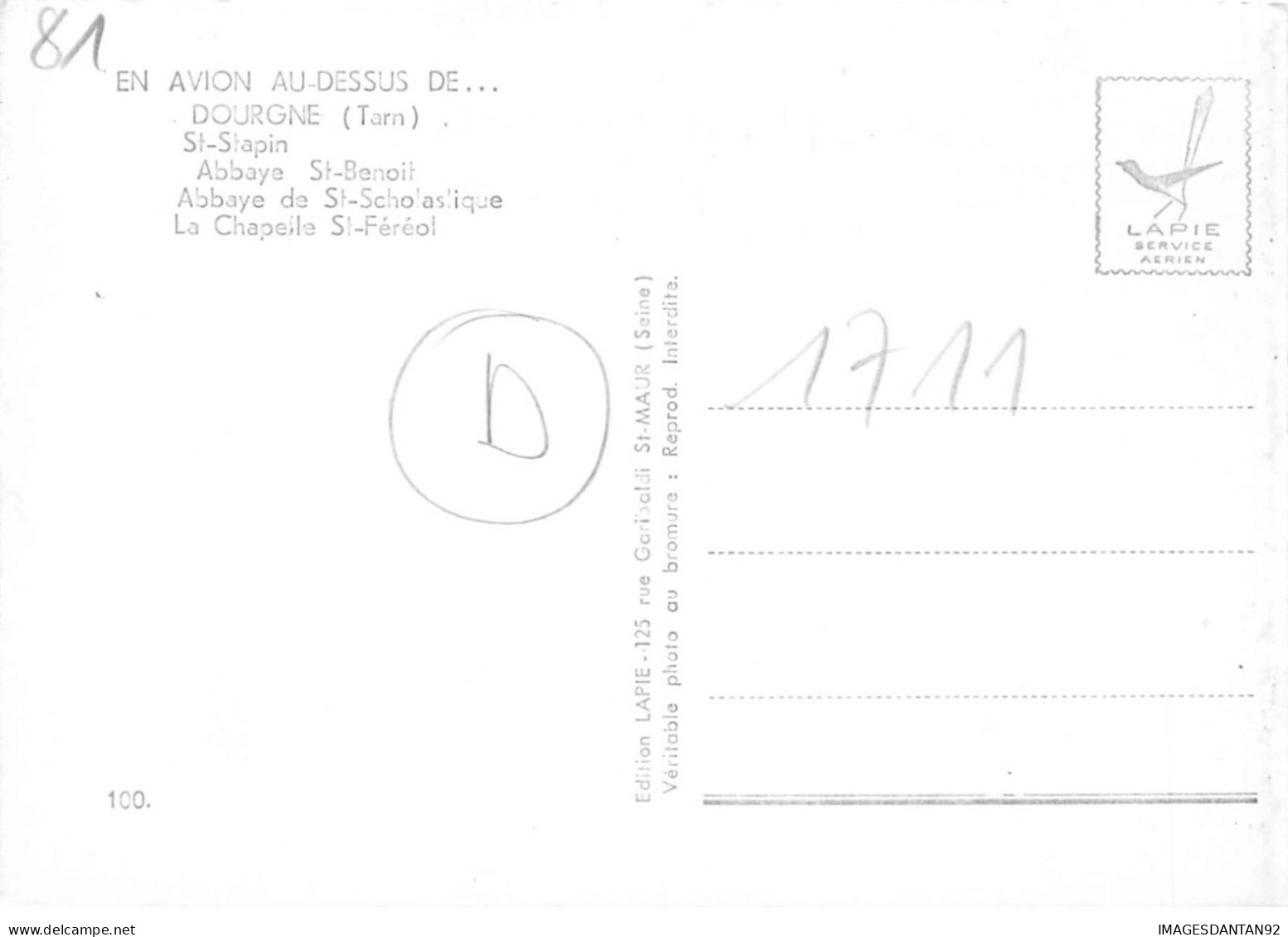 81 DOURGNE AJ#MK833 SOUVENIR MULTI VUES ABBAYE ST STAPIN CHAPELLE - Dourgne