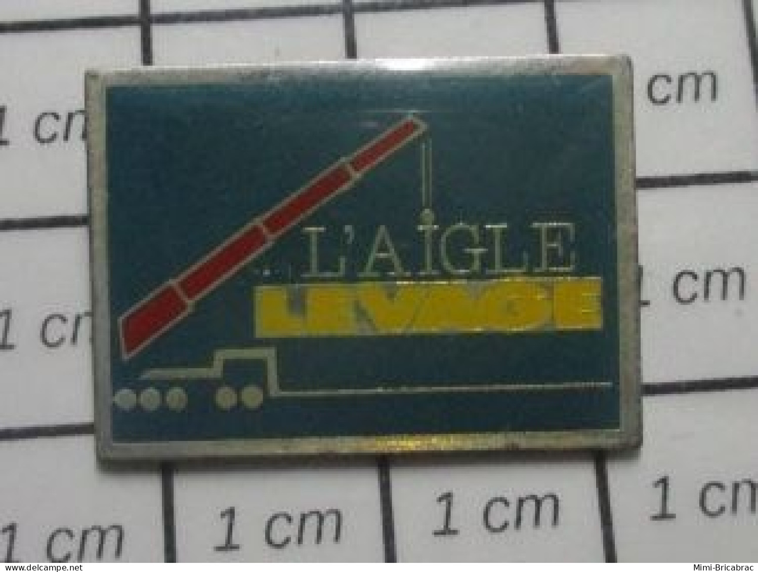 SP11 Pin's Pins / Beau Et Rare / TRANSPORTS / CAMION GRUE L'AIGLE LEVAGE - Transport Und Verkehr