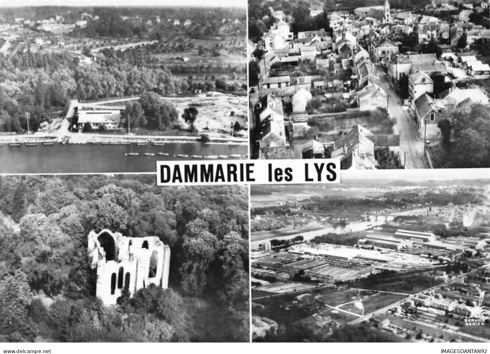 77 DAMMARIE LES LYS AK#DC690 MULTI-VUES AERIENNES GENERALES L ABBAYE DU LYS LES BORDS DE LA SEINE - Dammarie Les Lys