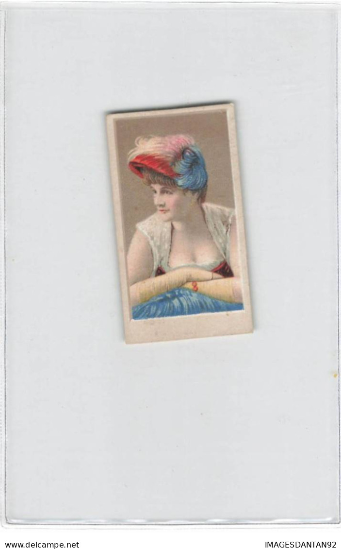 CHROMO #FG54823 BISCUITS DE REIMS ALFERINK A HONFLEUR MATHIAS AU HAVRE FEMME MONDAINE A CHAPEAU DE PLUMES - Altri & Non Classificati