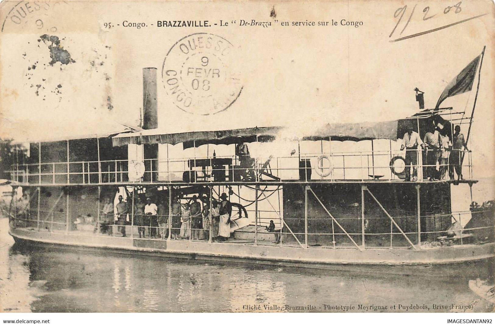 CONGO  AL#AL00350 BRAZZAVILLE LE DE BRAZZA EN SERVICE SUR LE CONGO - Brazzaville