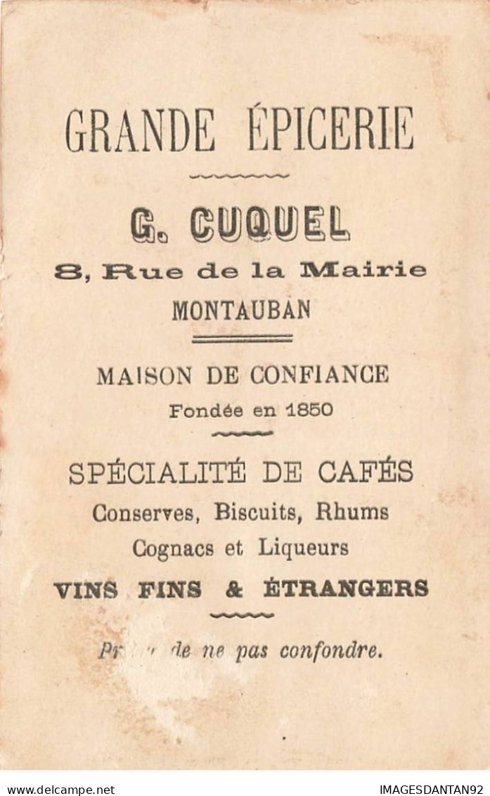 CHROMOS AO#AL000197 GRANDE EPICERIE G CUQUEL A MONTAUBAN ATTENDONS CELA NE PEUT DURER - Thee & Koffie