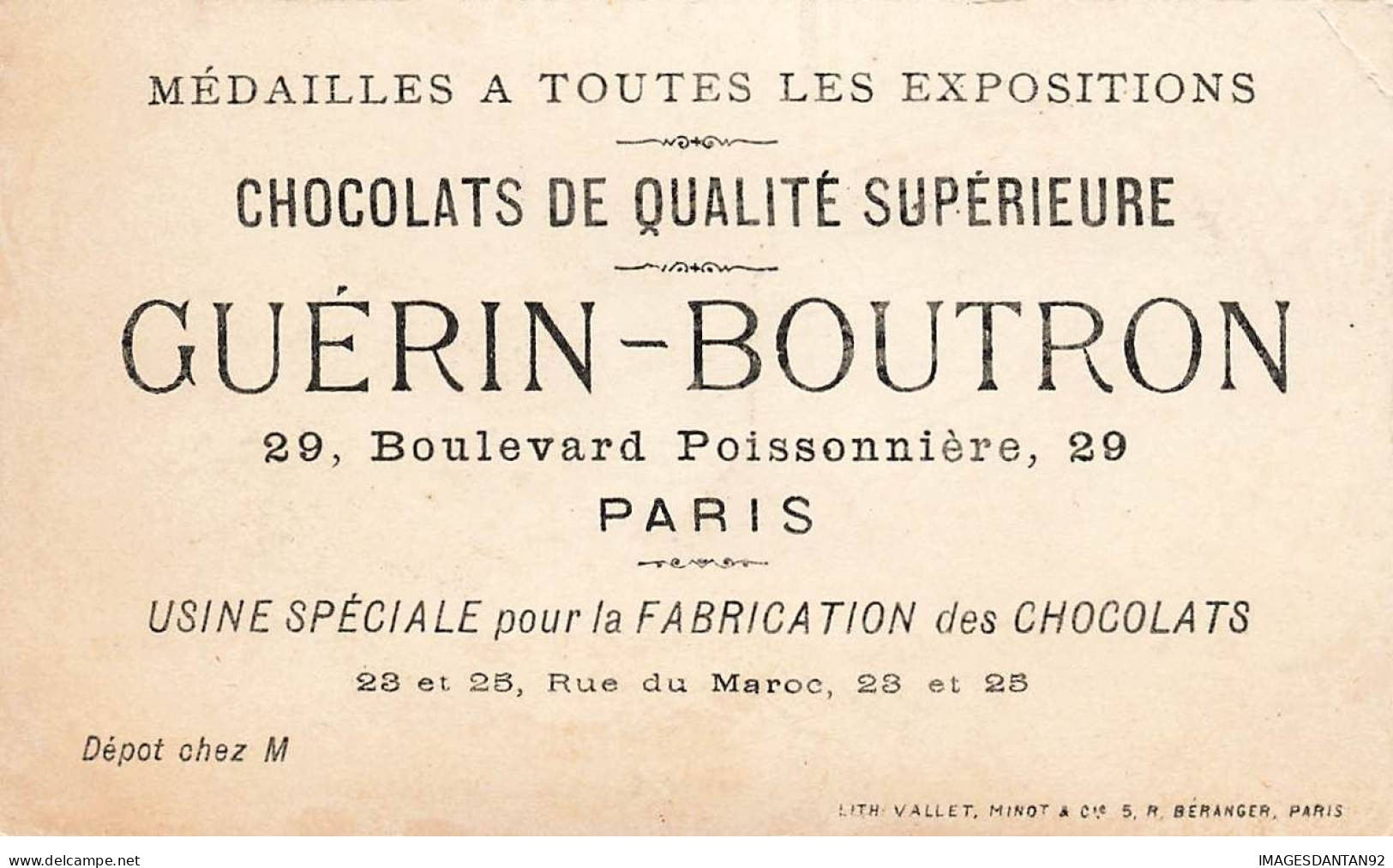 CHROMOS AO#AL00070 CHOCOLAT GUERIN BOUTRON PARIS TU LUI A FAIT PEUR CLOWN - Guerin Boutron