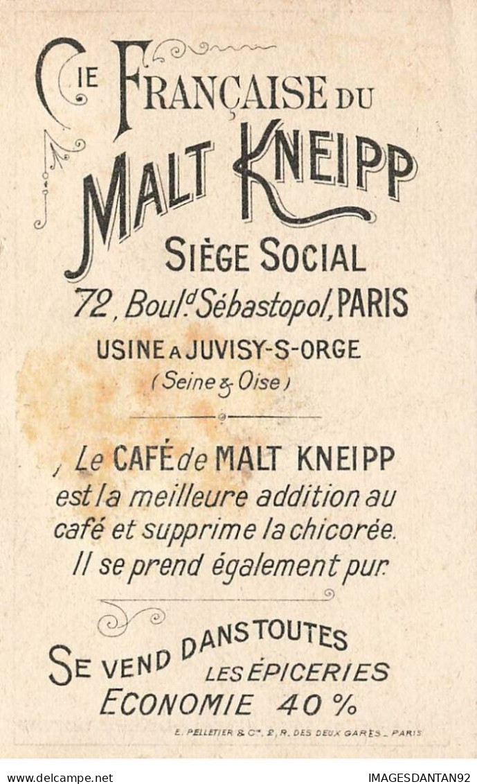 CHROMOS AO#AL00028 PUBLICITE CIE FRANCAISE MALT KNEIPP CAFE PARIS - Thé & Café
