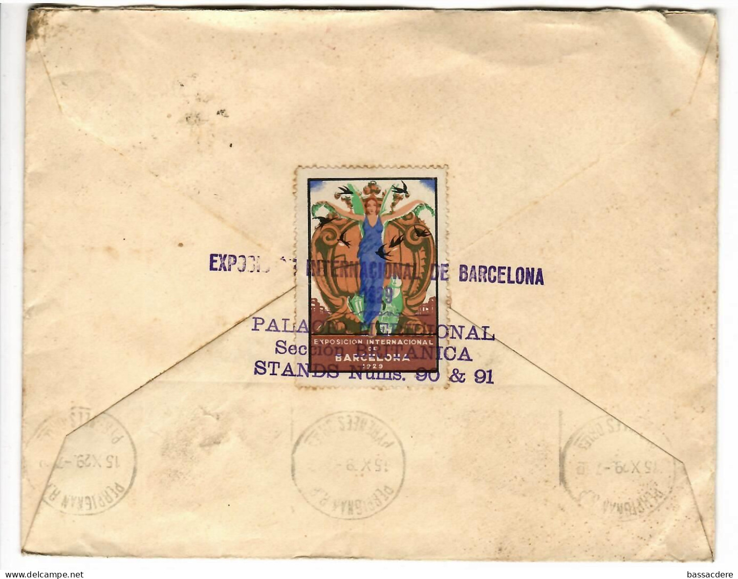 80057 -  EXPOSICION INTERNATIONAL  DE BARCELONA  1929 - Lettres & Documents