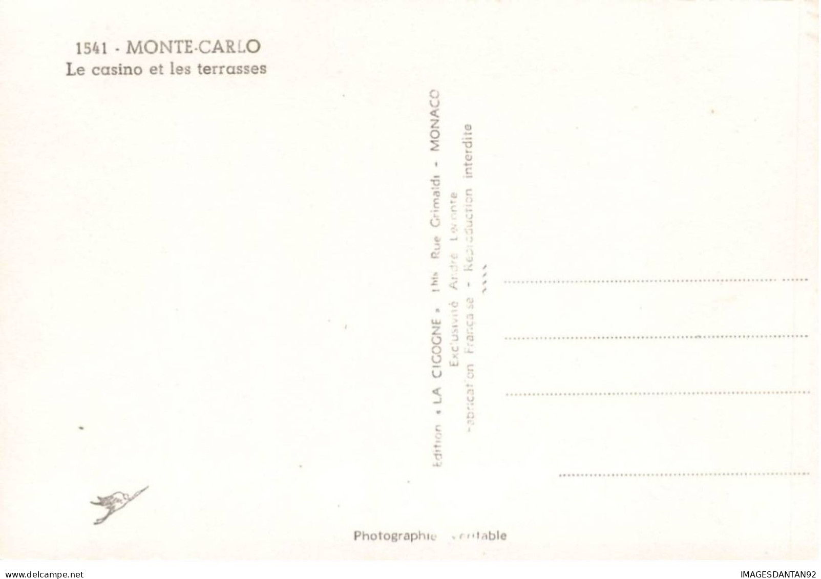 MONACO AL#AL00282 MONTE CARLO LE CASINO ET LES TERRASSES - Monte-Carlo