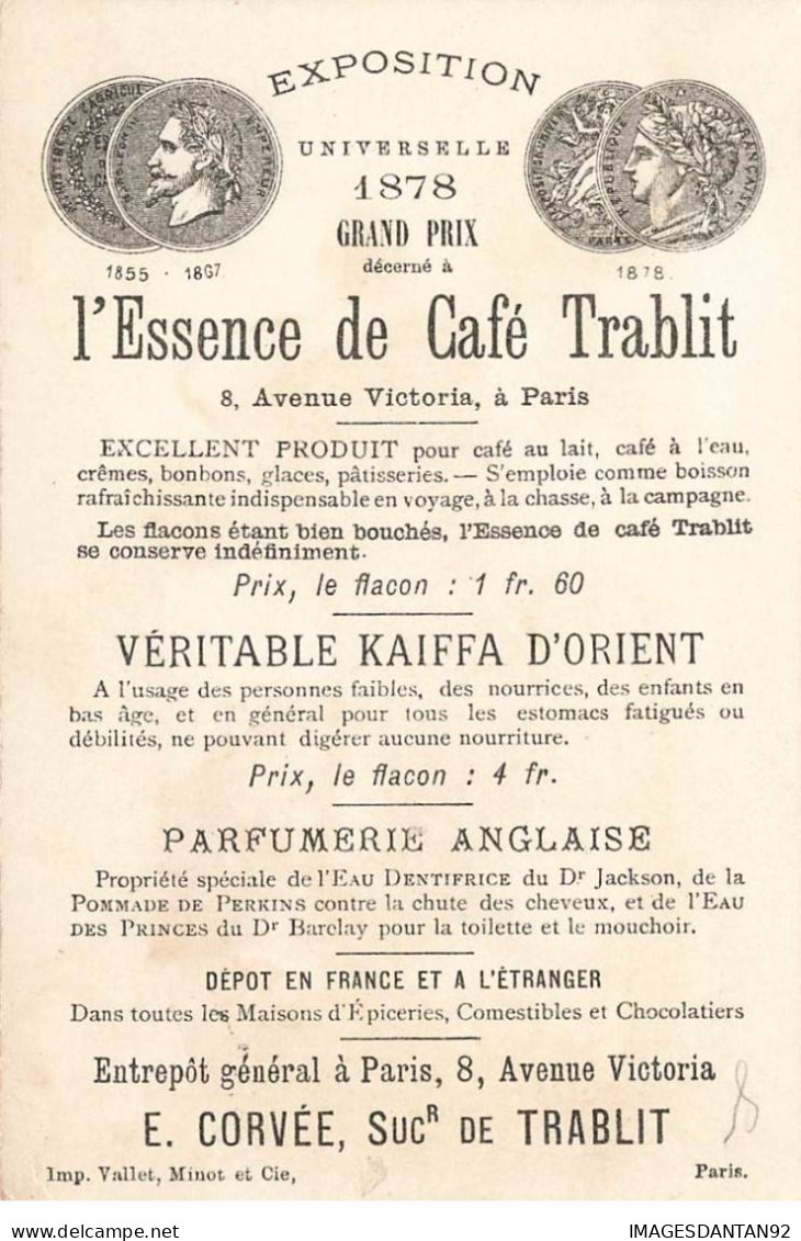 CHROMOS AO#AL000214 L ESSENCE DE CAFE TRABLIT PARIS ENFANTS MARINS REGARDANT DES GROS POT DE CAFE - Thé & Café