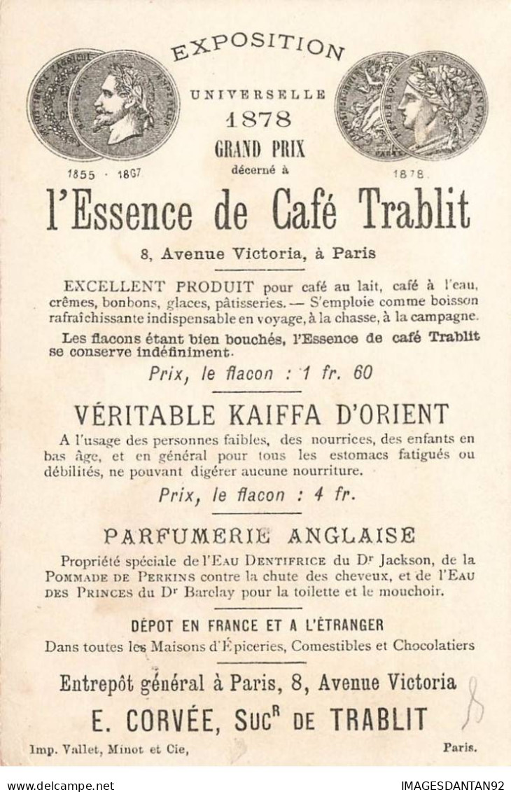 CHROMOS AO#AL000214 L ESSENCE DE CAFE TRABLIT PARIS ENFANTS MARINS REGARDANT DES GROS POT DE CAFE - Thee & Koffie