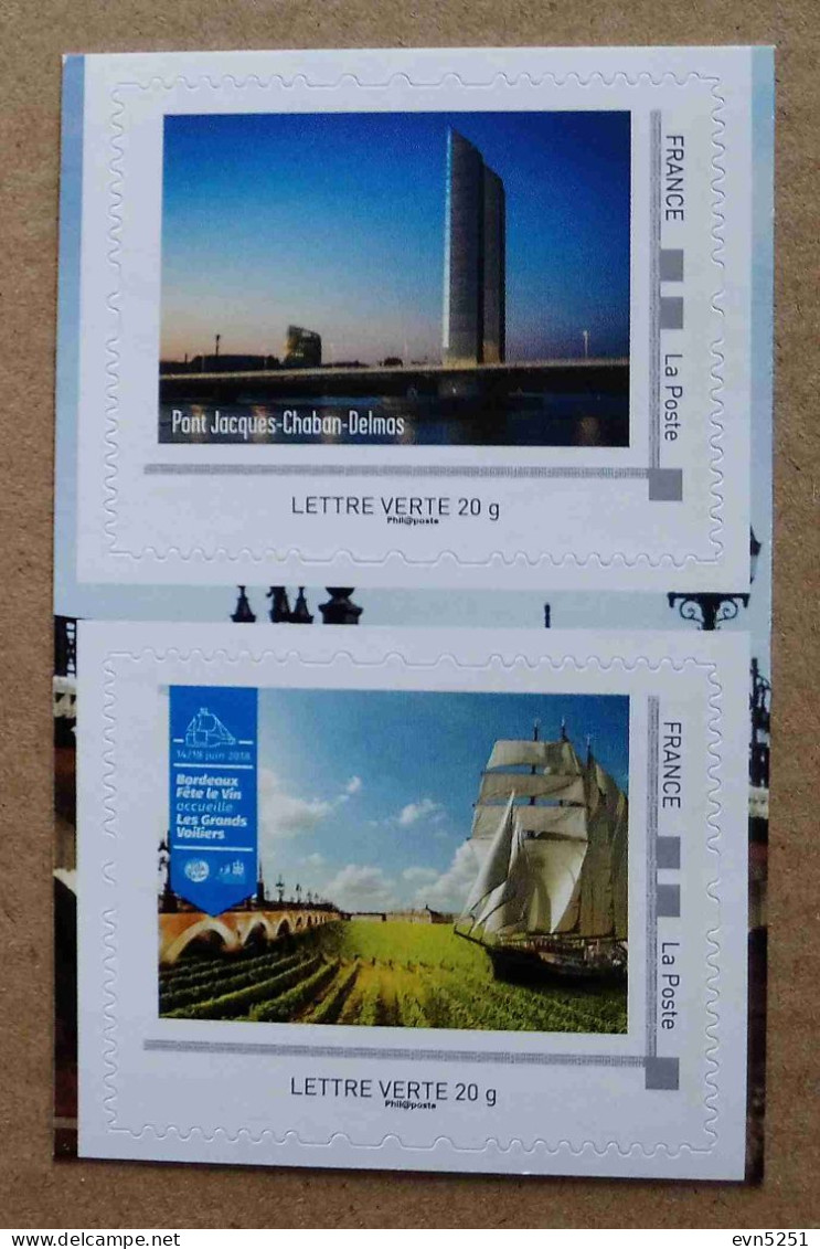 A4-87 : Pont Jacques-Chaban-Delmas  /  Vigne, Voilier (autocollant / Autoadhésif) - Unused Stamps