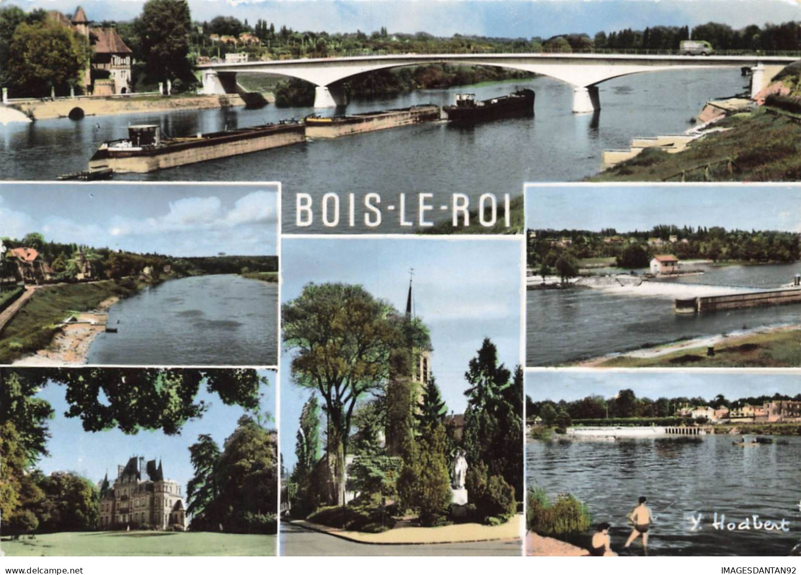 77 BOIS LE ROI AM#DC1004 MULTI-VUES LA SEINE AU PONT DE CHARTRETTE L EGLISE ET LE MONUMENTS AUX MORTS L ECLUSE - Bois Le Roi