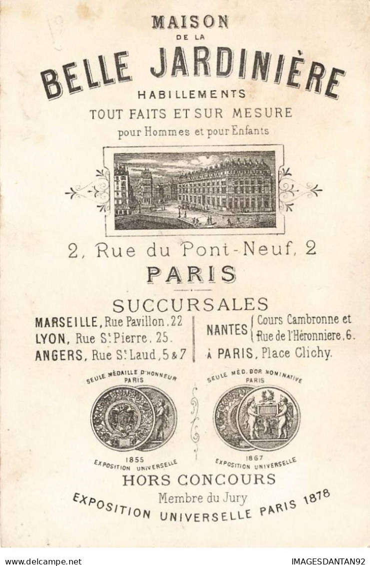 CHROMOS AO#AL000378  MAISON DE LA BELLE JARDINIERE HABILLEMENTS PARIS TRAPEZISTE PLUS FORT QUE LEOTARD - Autres & Non Classés