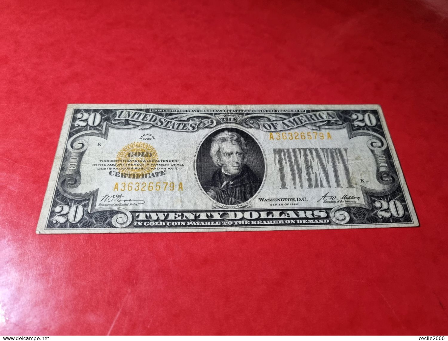 1928 USA $20 DOLLARS *GOLD CERTIFICATE* UNITED STATES BANKNOTE VF BILLETE ESTADOS UNIDOS *COMPRAS MULTIPLES CONSULTAR* - Certificaten Van Goud (1928)