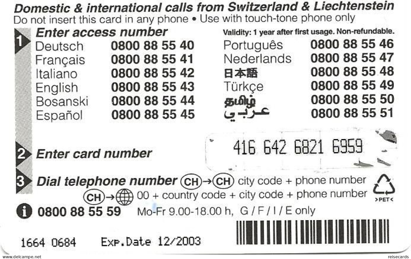 Liechtenstein: TelecomFL - Cancer 12/03 - Liechtenstein